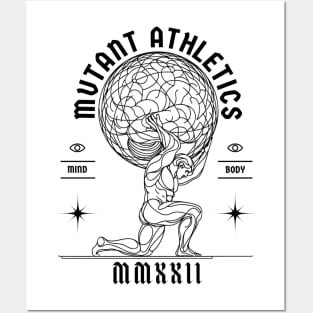 Mutant Athletics Atlas White Posters and Art